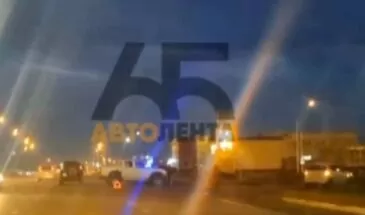 Массовое ДТП на улице Железнодорожной в Южно-Сахалинске