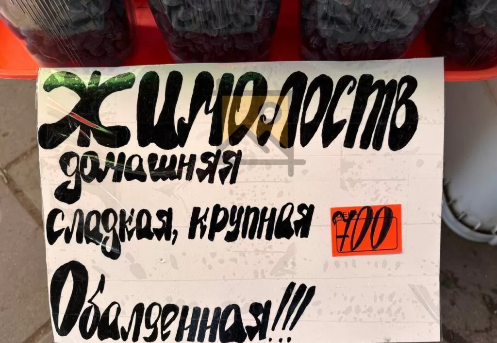 свежая клубника и жимолость