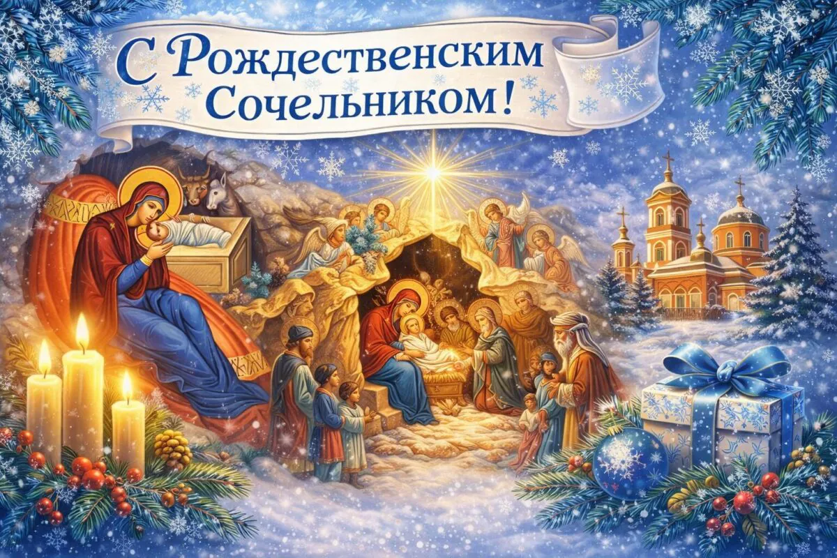 Красивые картинки с Рождественским сочельником 2026