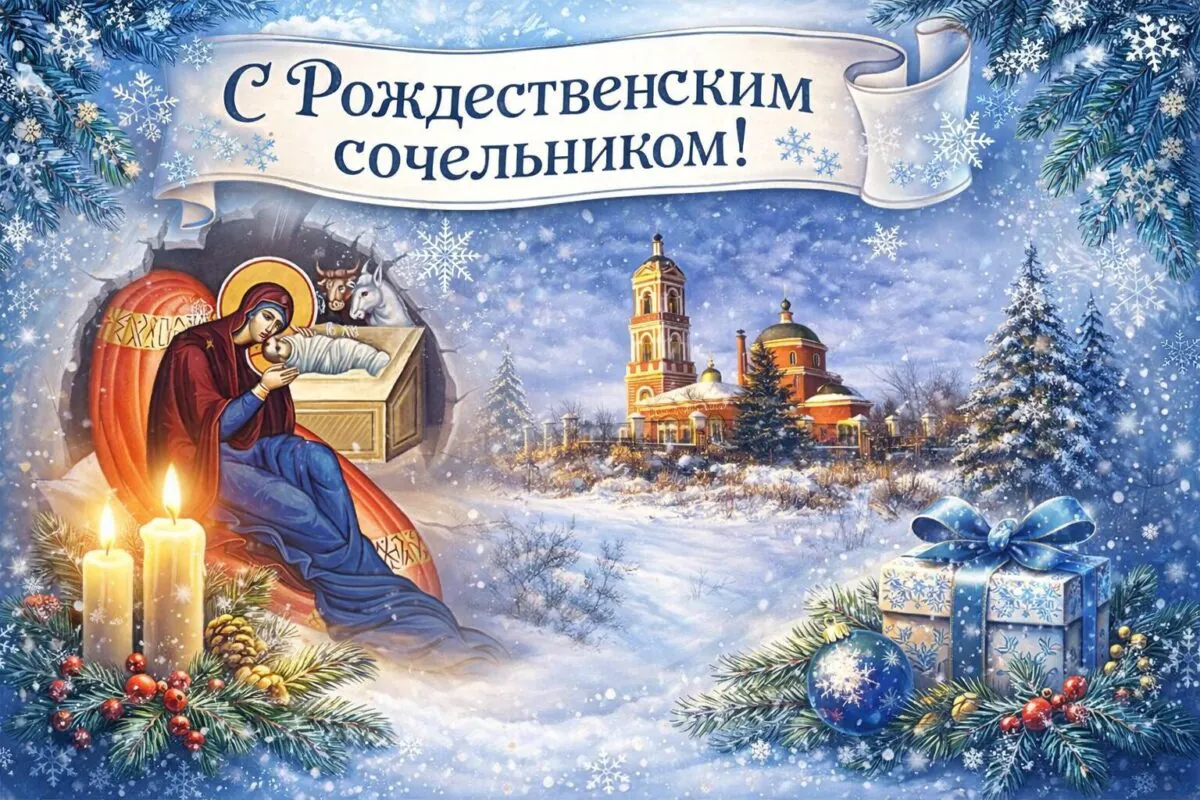 Красивые картинки с Рождественским сочельником 2026