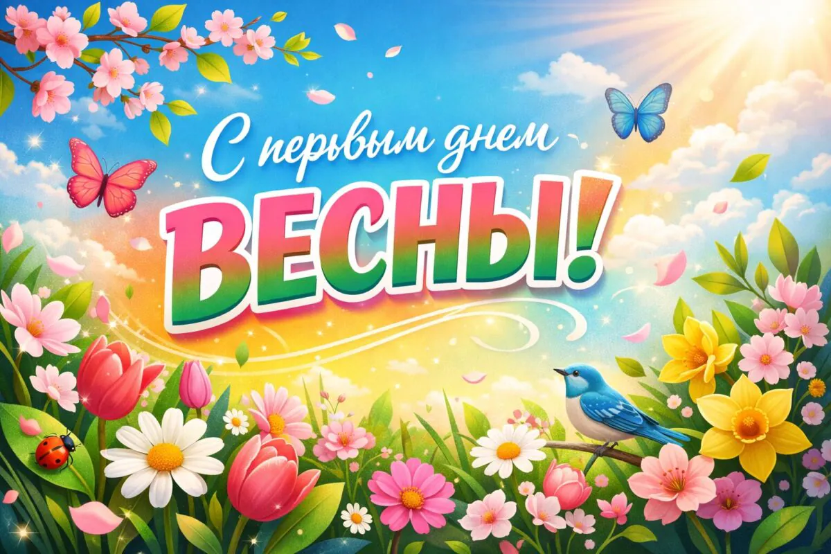 С первым днем весны - 1 марта 2026: красивые открытки и картинки