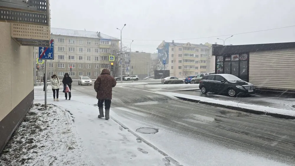 Град обрушился на Южно-Сахалинск в Вербное воскресенье