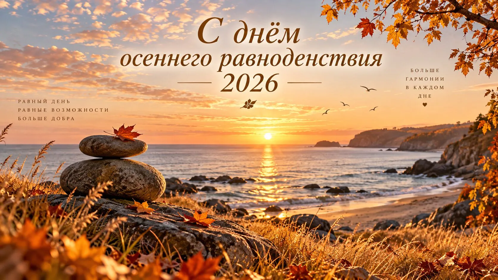 Красивые открытки на день осеннего равноденствия 2026