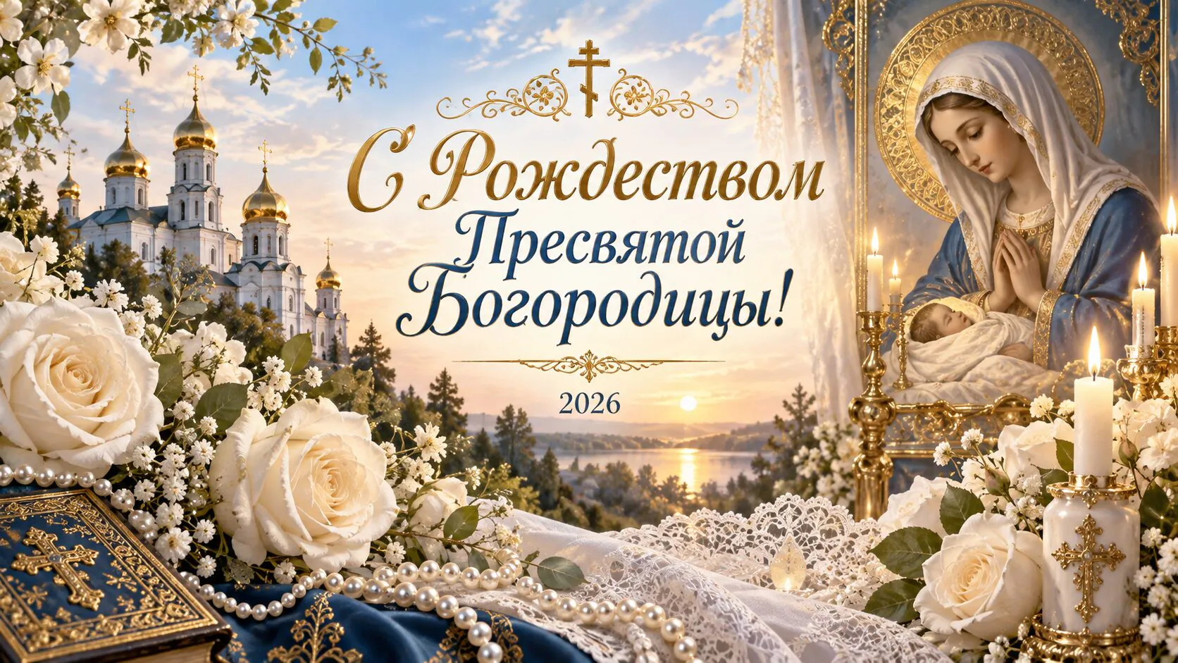 Картинки и открытки с Рождеством Пресвятой Богородицы 2026