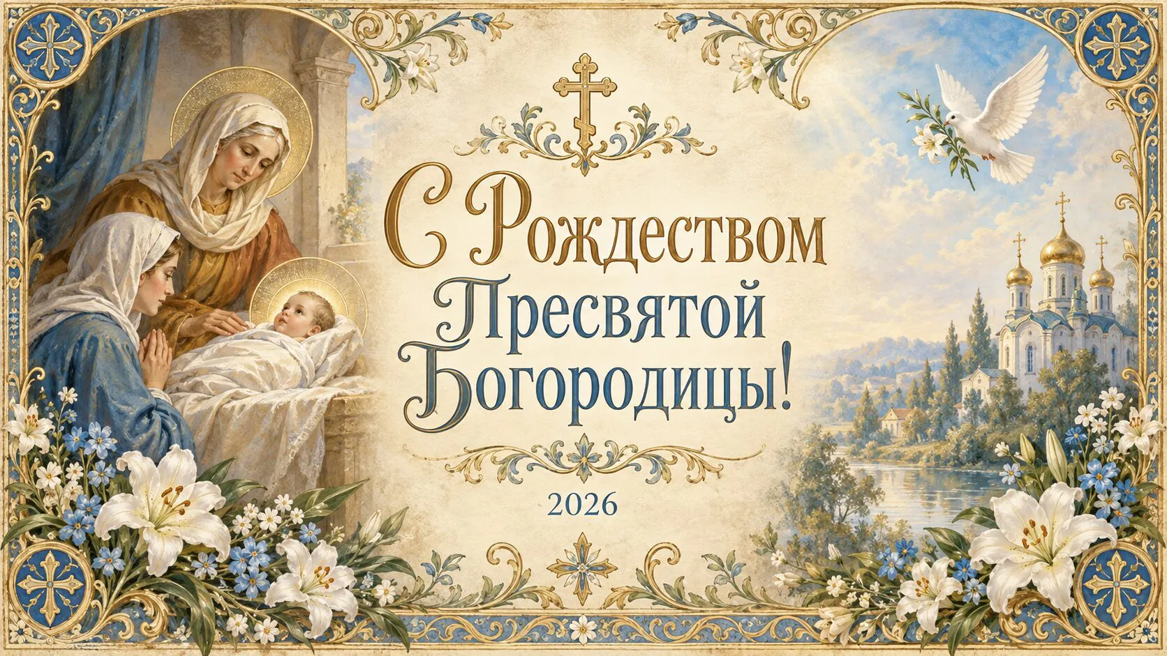 Картинки и открытки с Рождеством Пресвятой Богородицы 2026