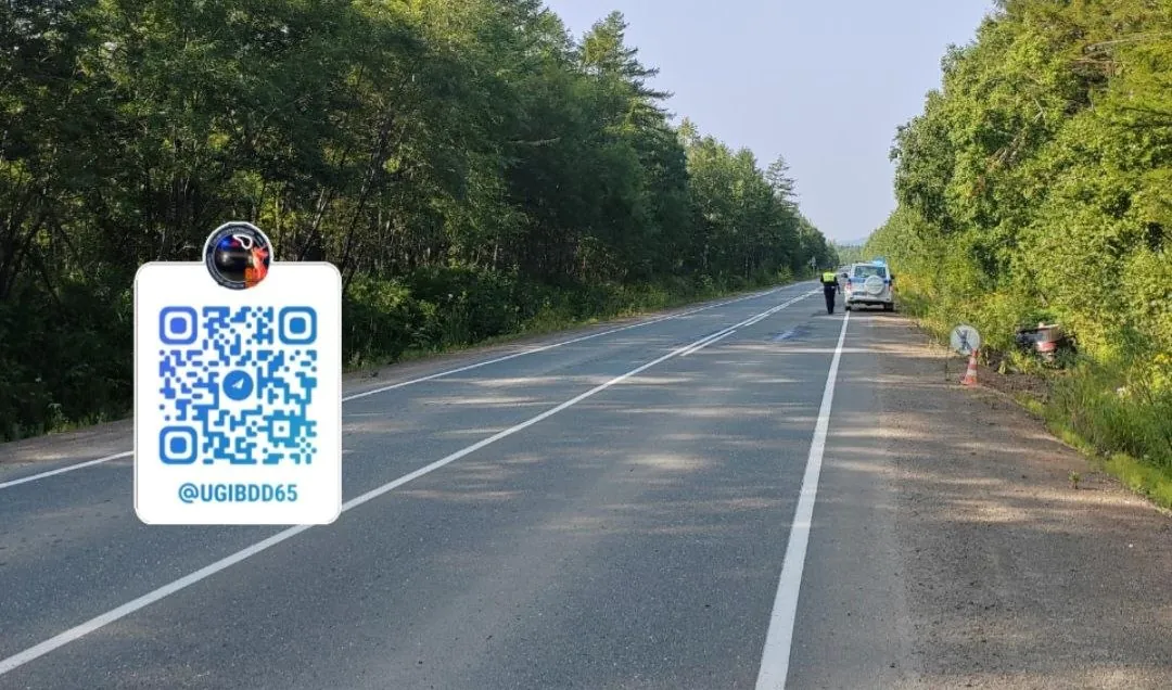 Бесправник за рулем Toyota Vista вылетел в кювет на севере Сахалина