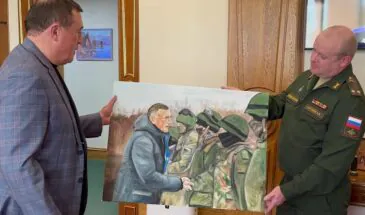 Боец СВО написал картину для Валерия Лимаренко к его 66-летию