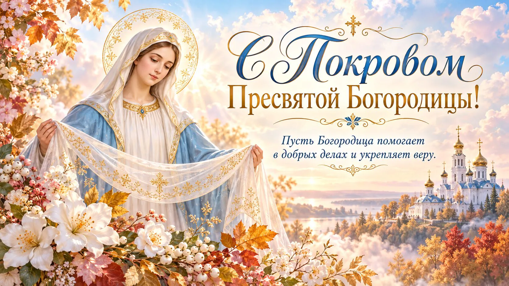 С Покровом Пресвятой Богородицы 2026: красивые открытки и картинки с пожеланиями