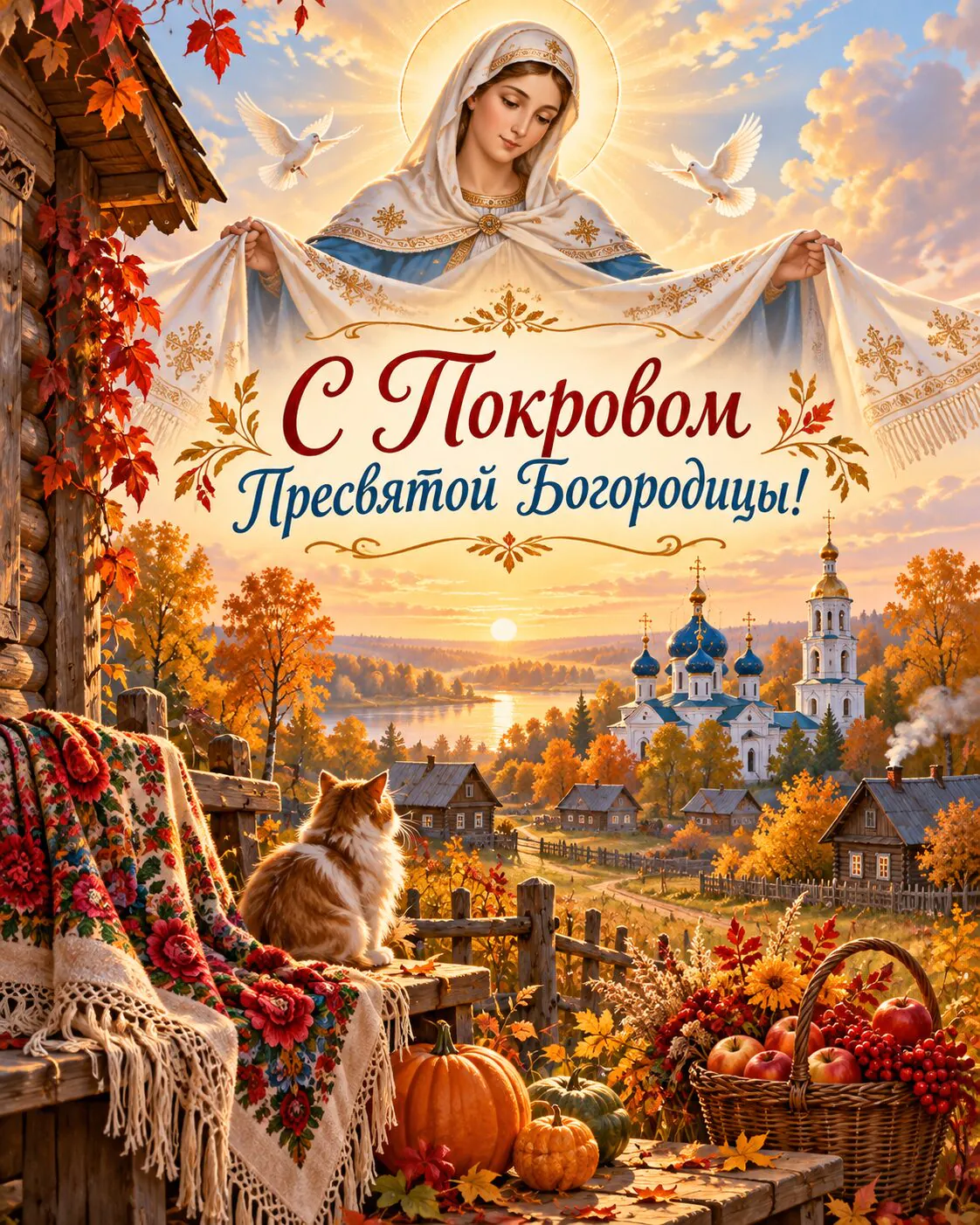 С Покровом Пресвятой Богородицы 2026: красивые открытки и картинки с пожеланиями