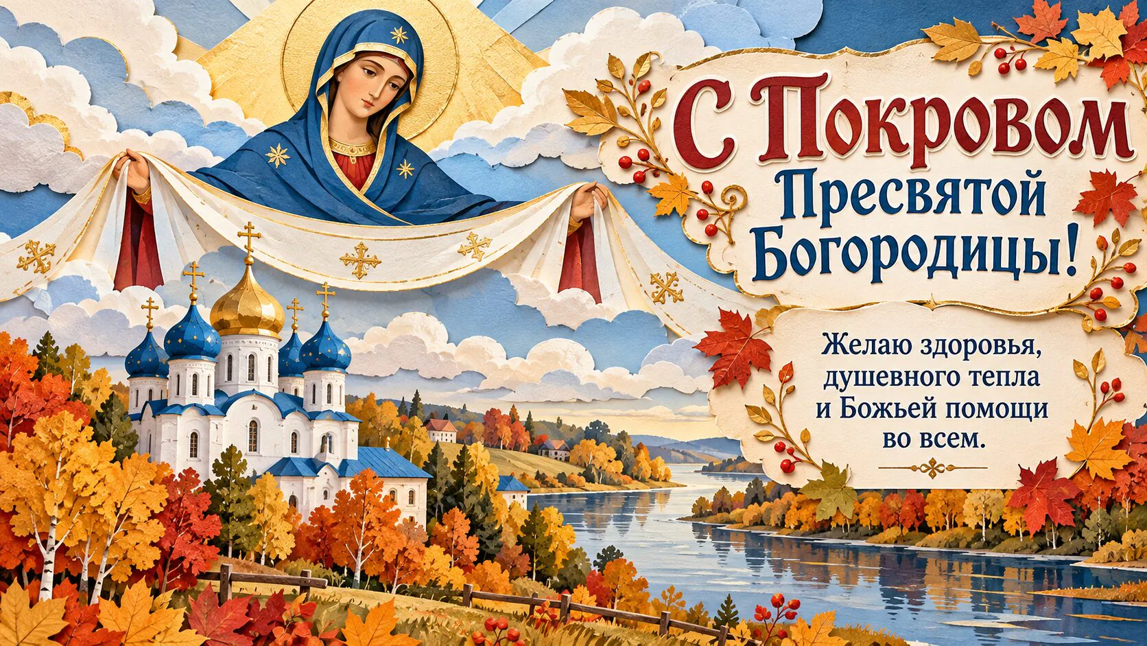 С Покровом Пресвятой Богородицы 2026: красивые открытки и картинки с пожеланиями