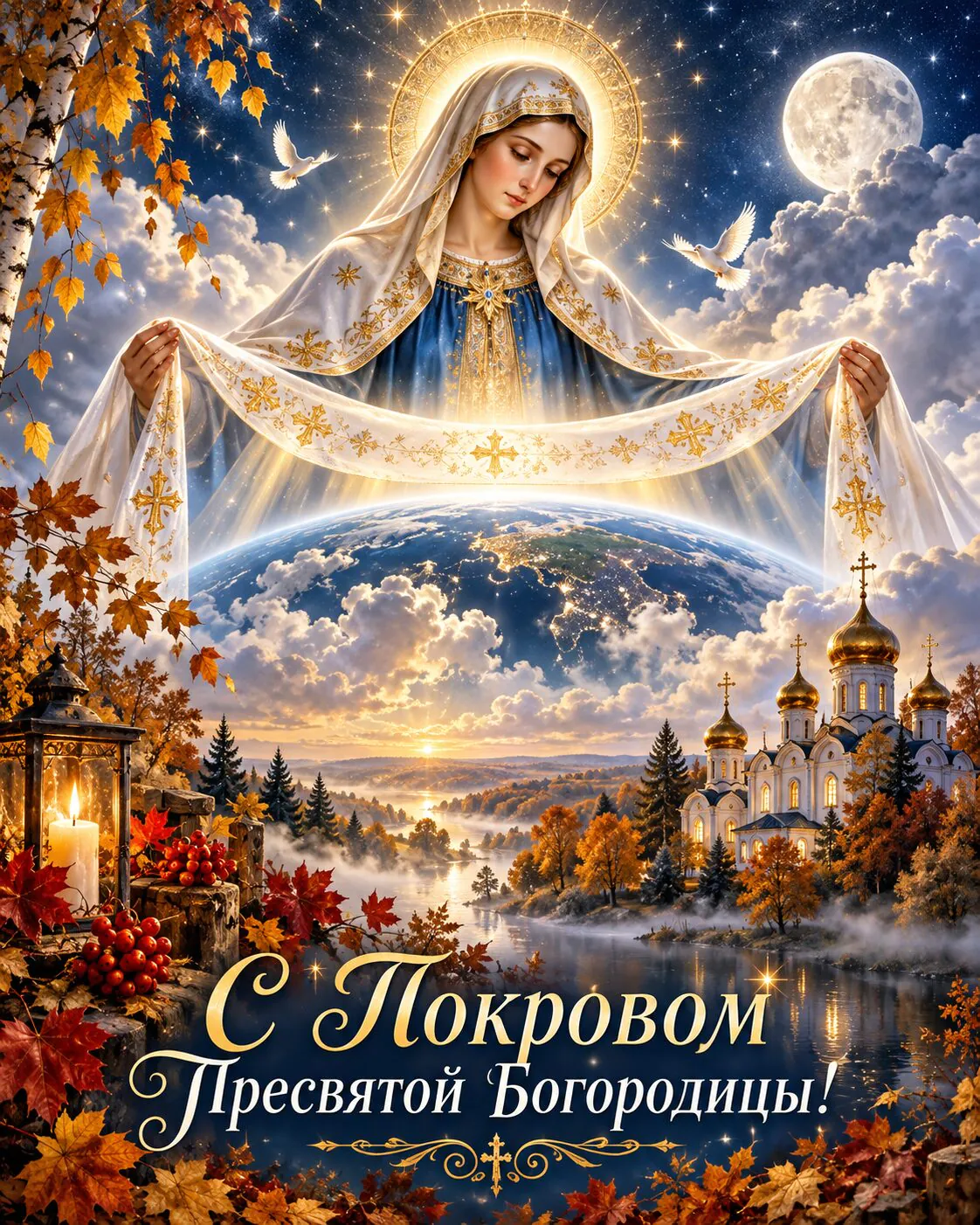 С Покровом Пресвятой Богородицы 2026: красивые открытки и картинки с пожеланиями