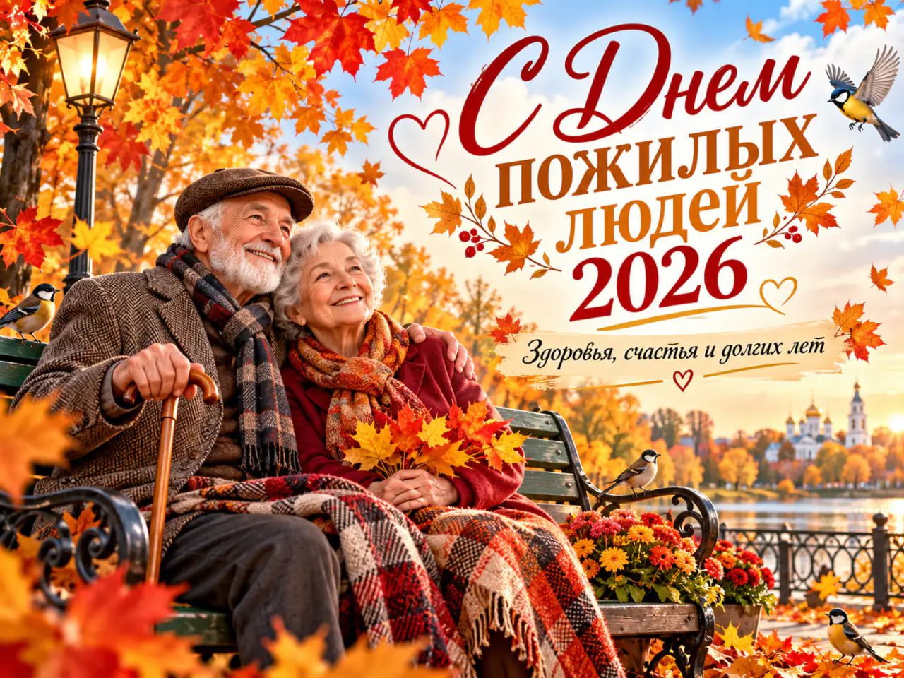 Открытки с Днем пожилого человека 2026: красивые картинки на 1 октября