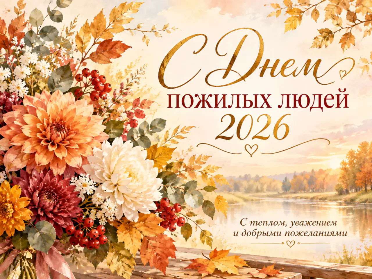 Открытки с Днем пожилого человека 2026: красивые картинки на 1 октября