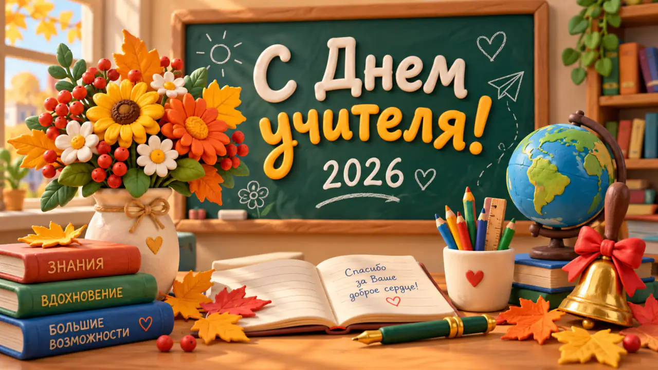 Открытки и картинки с Днем учителя 2026
