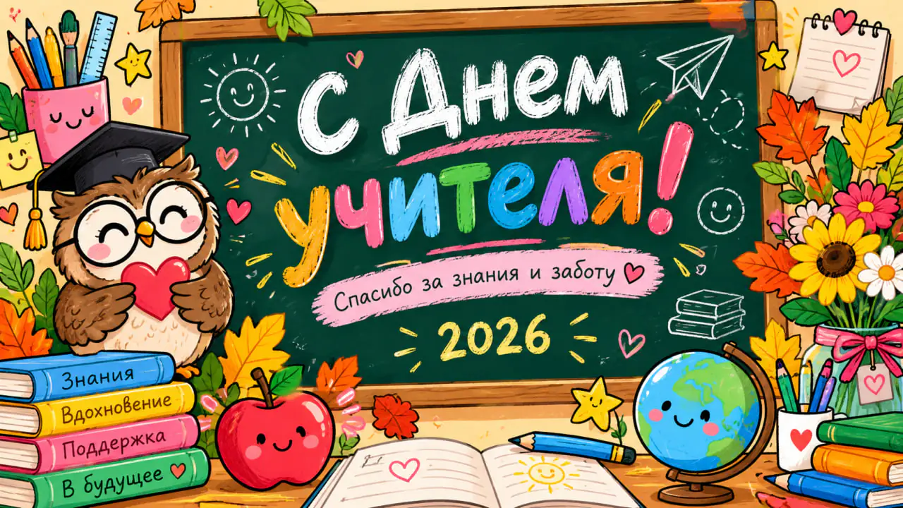 Открытки и картинки с Днем учителя 2026
