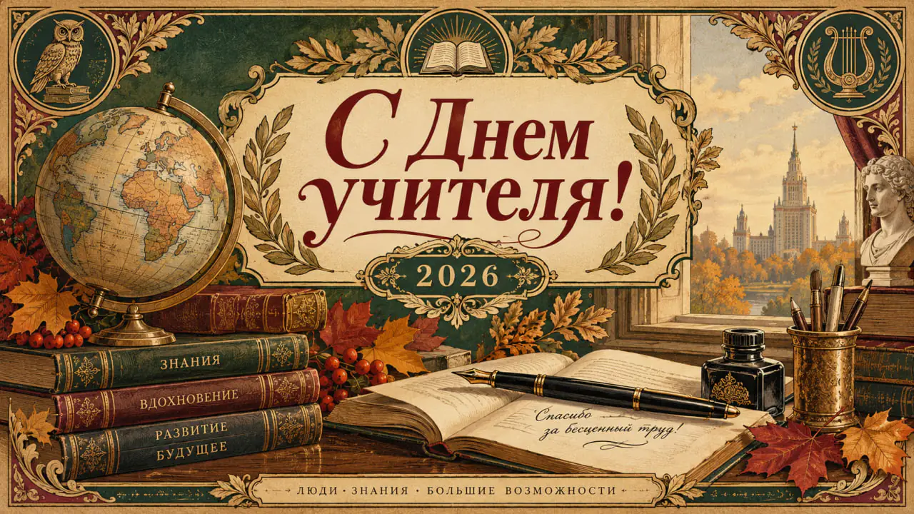 Открытки и картинки с Днем учителя 2026