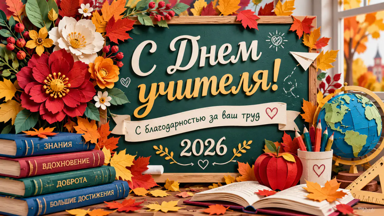 Открытки и картинки с Днем учителя 2026