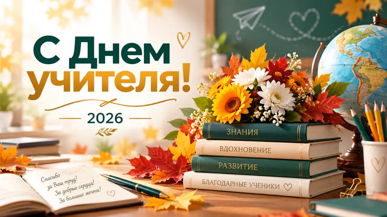 Открытки и картинки с Днем учителя 2026