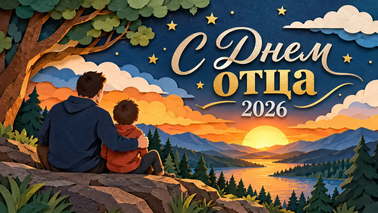 Открытки и поздравления с Днем отца 2026: красивые, душевные, лучшие