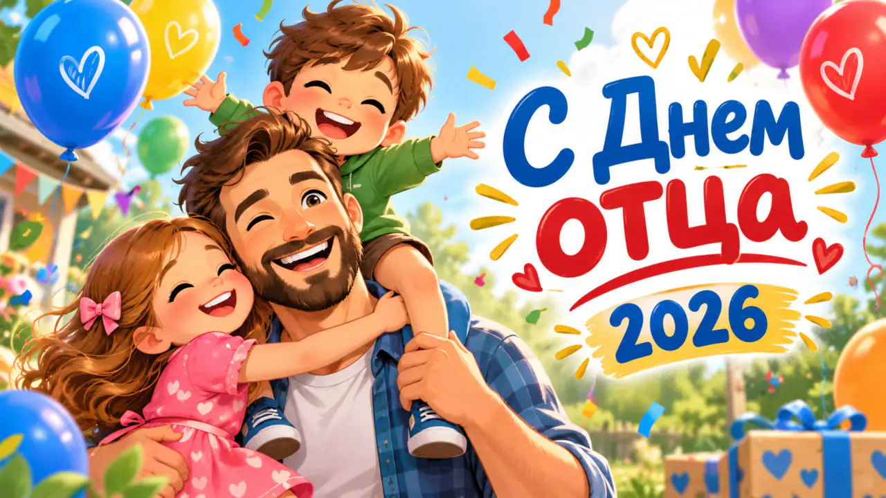 Открытки и поздравления с Днем отца 2026: красивые, душевные, лучшие